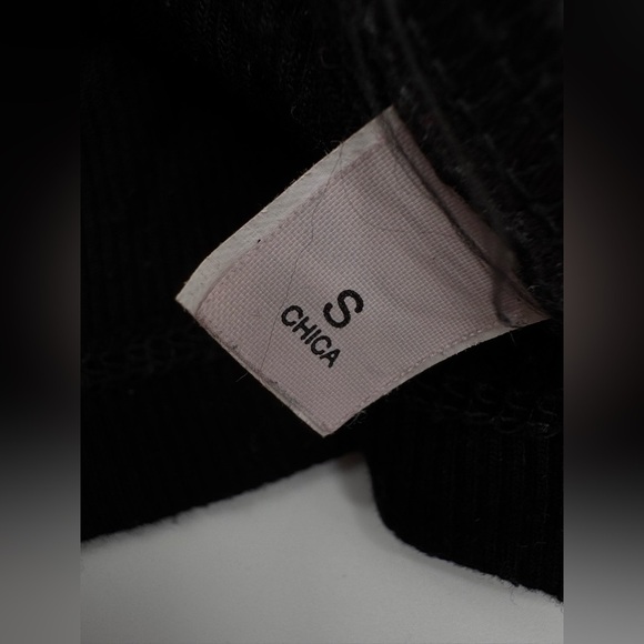 Bebe Rhinestone Lace Black Top Small - Picture 6 of 8